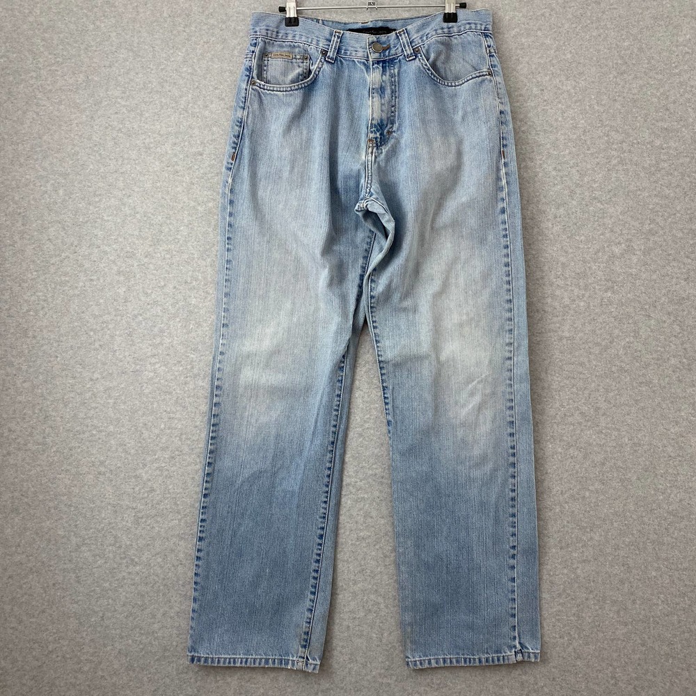Calvin Klein Jeans Mens 32 Relaxed Straight Light Wash